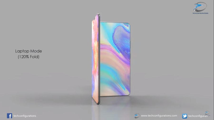 华为可折叠手机曝光 屏幕比三星大