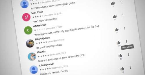 谷歌宣布打击游戏商店评级和评论