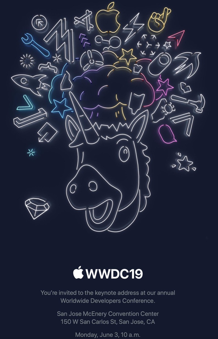 苹果发布邀请函：6月4日WWDC主题演讲 门票价格1599美元
