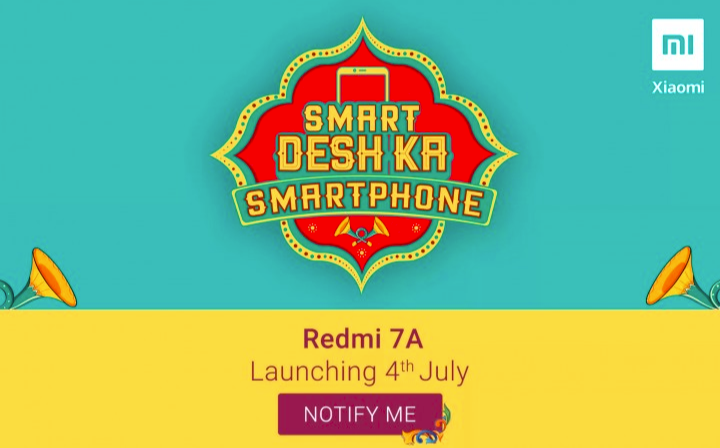 为Redmi A系列打call Redmi 7A将于7月4日在印度发布
