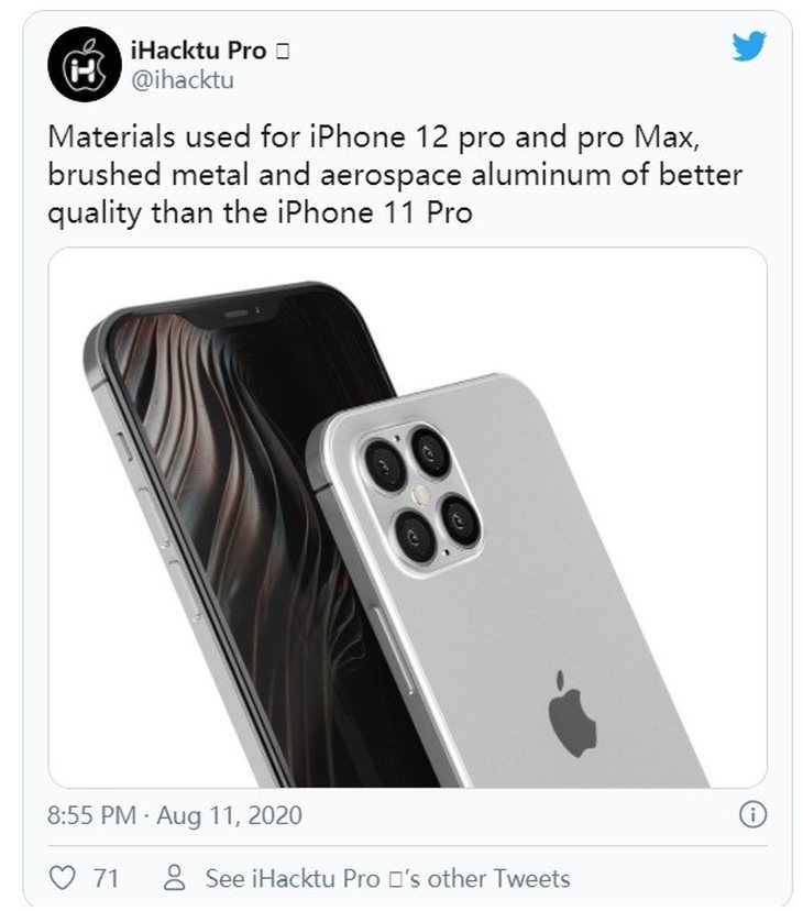 iPhone 12 Pro系列或采用航空铝机身