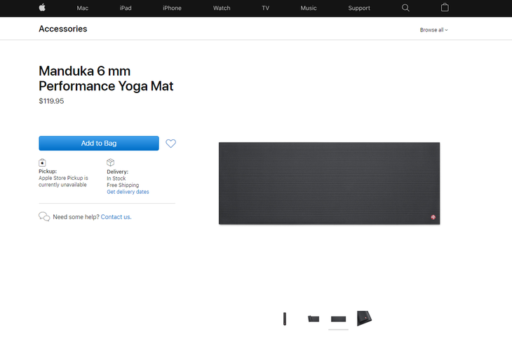 米乐M6登录入口苹果推出瑜伽垫售价竟然高达120美元(图1)