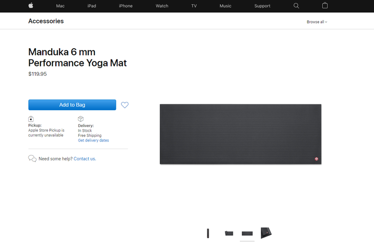苹果推出瑜伽垫售价竟然高达120美元(图1)