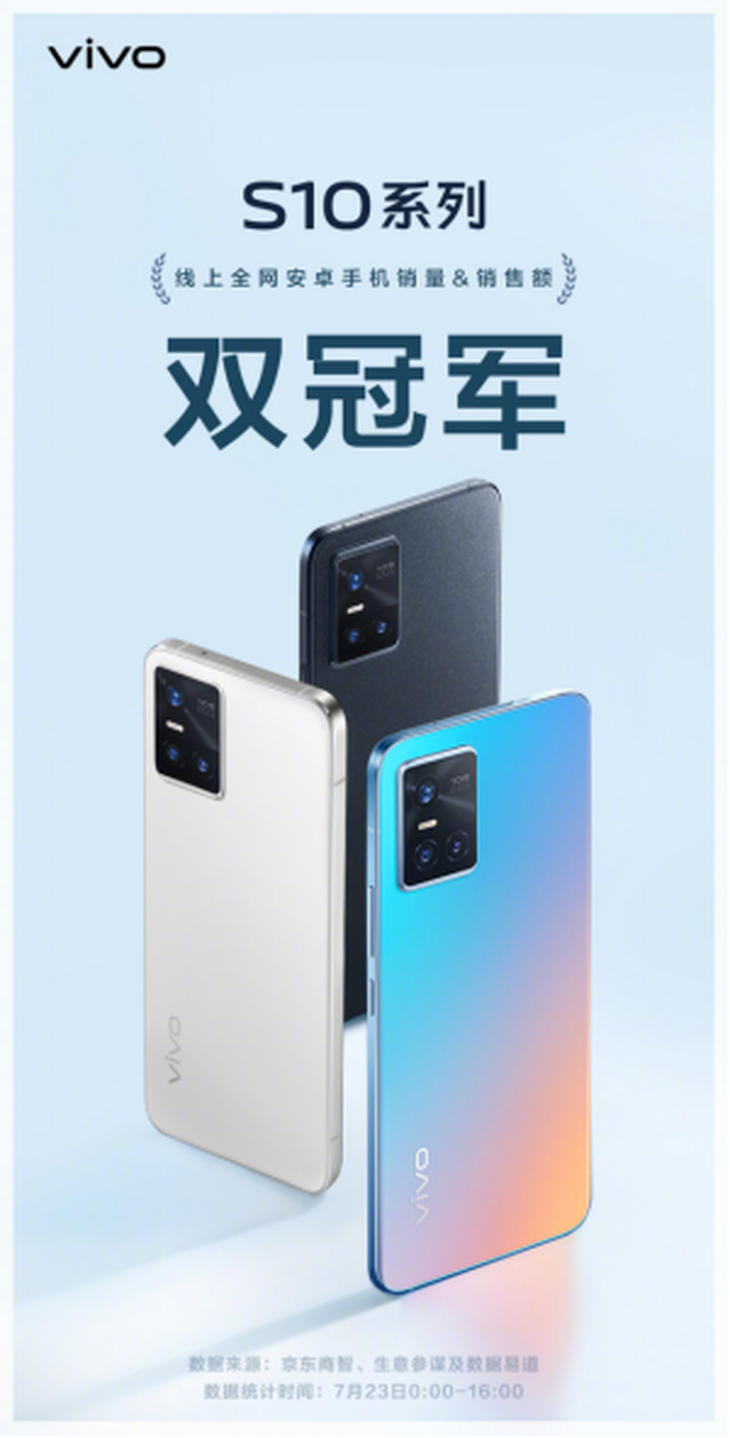 首销即火爆 vivo S10系列斩获多平台销售冠军