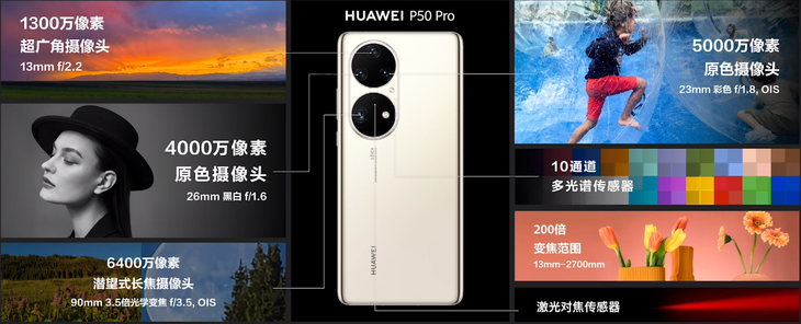 华为P50系列发布：计算光学摄影新突破，4488元起