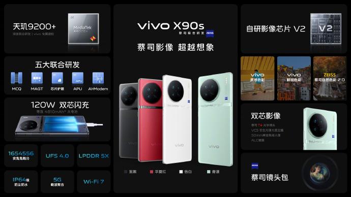搭载天玑9200+，vivo X90s将于6月30日正式开售