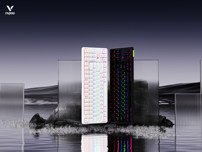 悬浮/下沉双形态定义87配列，雷柏V500PRO-87有线背光游戏键盘上市