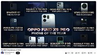 OPPO Find X9 Pro双杀苹果三星，斩获欧美KOL年度大奖