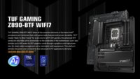 华硕新Z890 BTF主板官网上线