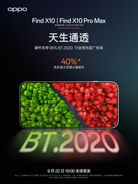 色域天花板又高了！OPPO Find X10首发原色光谱材料：95% BT.2020是什么概念？