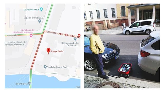 小推车装满99部手机，骗过地图导致虚拟道路拥堵，官方回应来了