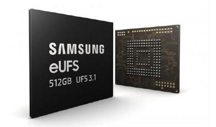三星官宣，开始量产512GB eUFS 3.1芯片，写入速度超1.2GB/s