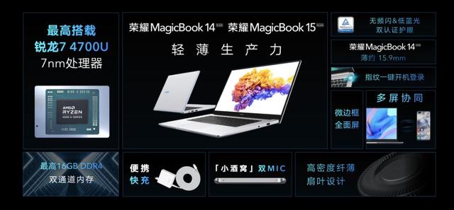 荣耀MagicBook 15锐龙版发布，先发价4199