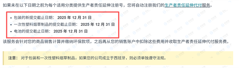 亞馬遜強(qiáng)制12月31日前完成西班牙EPR合規(guī)！歐稅通帶來(lái)深度解讀！