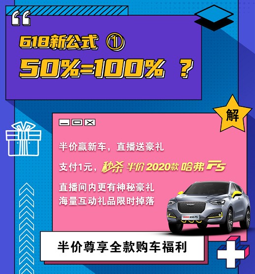618开启疯狂购物模式，哈弗F5告诉你什么叫超值！