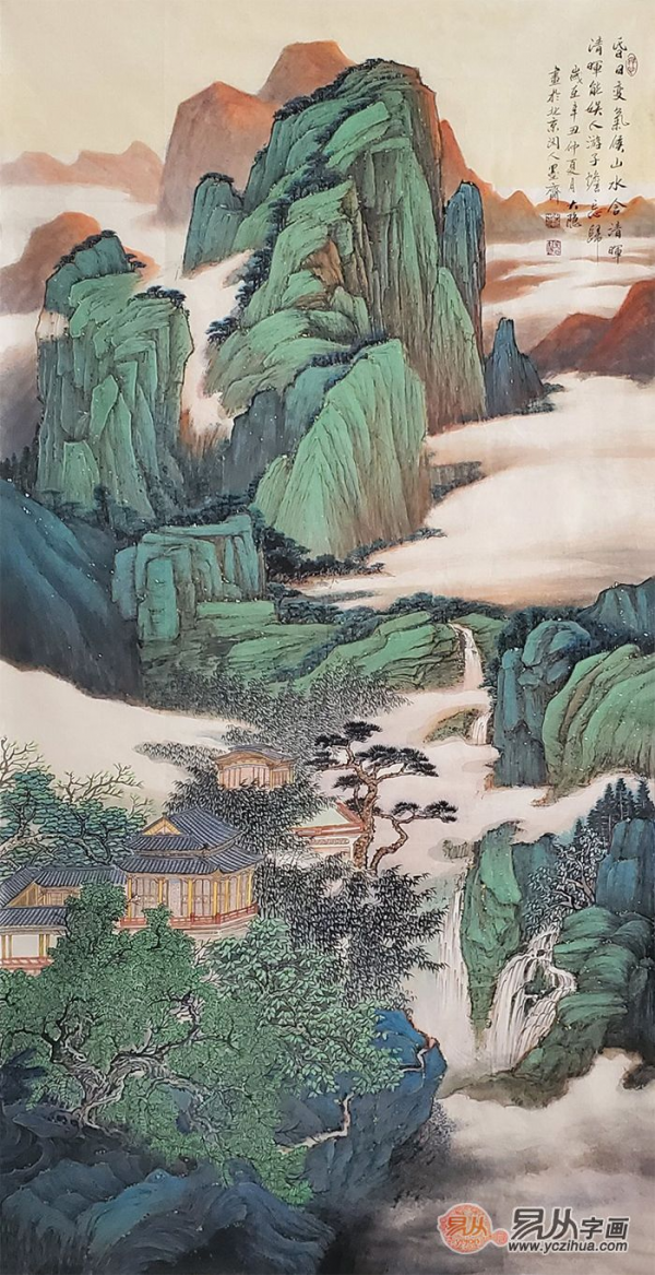 中国当代山水画家,香港国画院院长大隐山水画作品欣赏:在艺术创作上